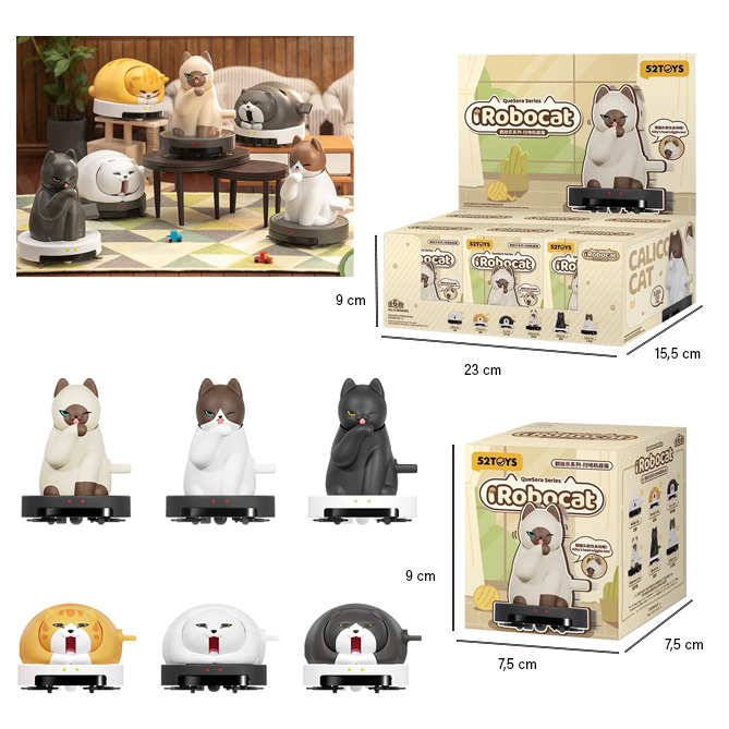 QueSera Series iRobocat 12cm in Blind Box (xm) In espo da 6pz 6ass…x6…x96